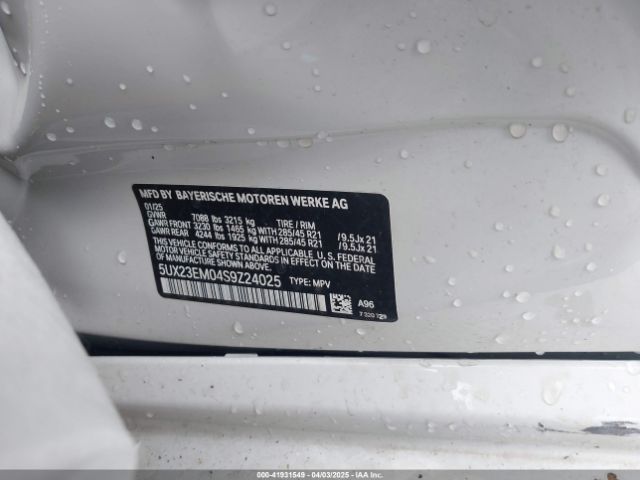 5UX23EM04S9Z24025 BMW X7 Xdrive40i