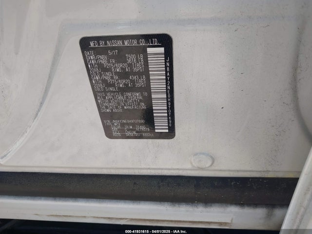 JN8AY2NE0H9707690 Nissan Armada Platinum