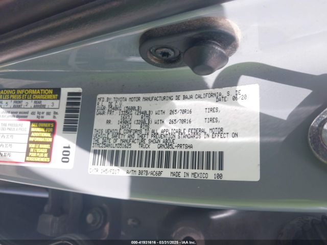 3TMCZ5AN1LM351625 Toyota Tacoma Trd Off-road