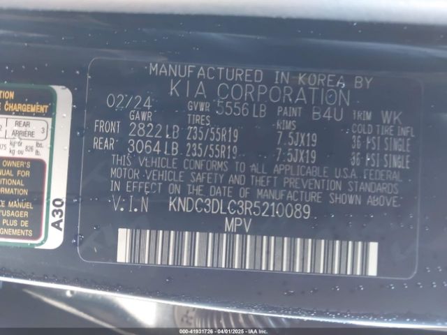 KNDC3DLC3R5210089 KIA 2024