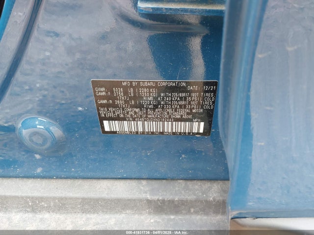4S4BTGUDXN3182443 Subaru Outback Wilderness