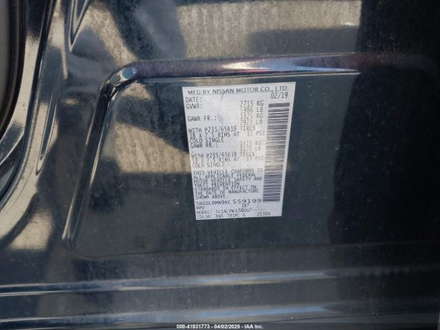 5N1DL0MN9KC559199 Infiniti QX60 PURE