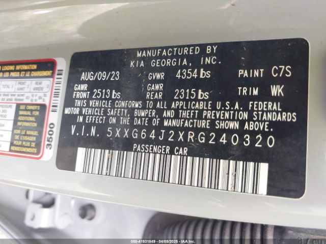 5XXG64J2XRG240320 KIA K5 Gt-line