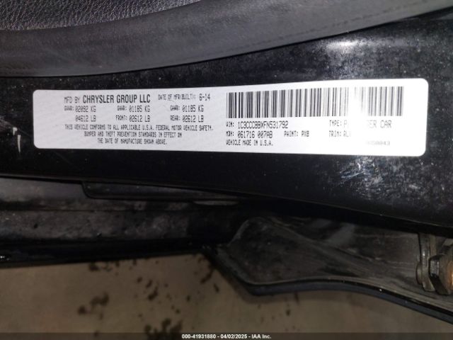 1C3CCCBBXFN531792 Chrysler 200 S