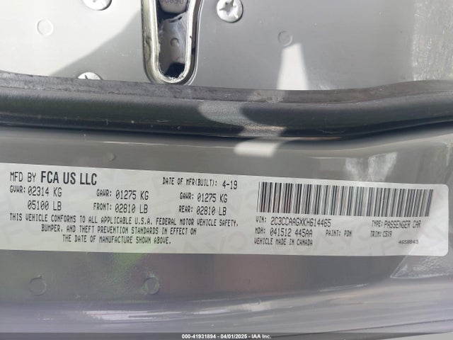 2C3CCAAGXKH614465 Chrysler 300 Touring