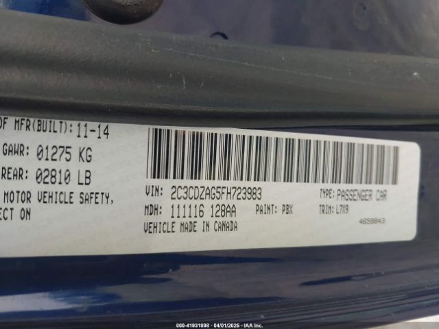 2C3CDZAG5FH723983 Dodge Challenger Sxt