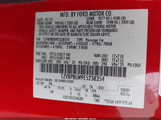 1ZVBP8EM9E5238354 Ford Mustang V6