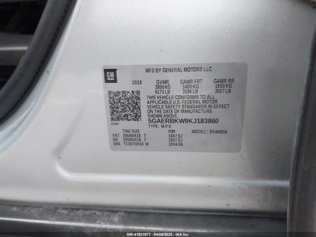 5GAERBKW9KJ183860 Buick Enclave Fwd Essence