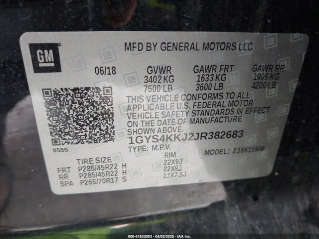 2018 CADILLAC ESCALADE ESV 1GYS4KKJ2JR382683 Photo 8