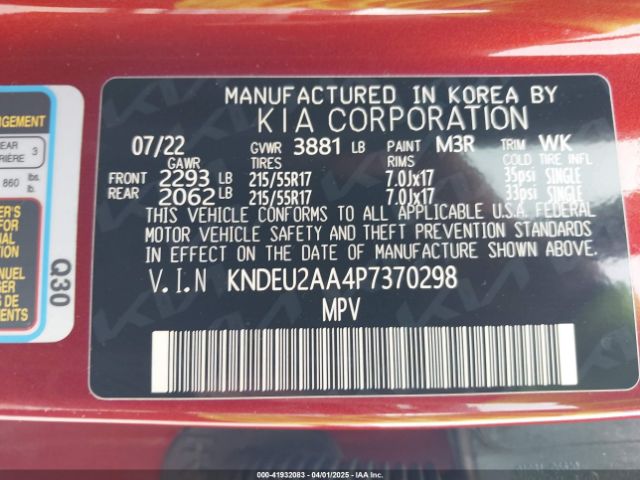KNDEU2AA4P7370298 KIA SELTOS S