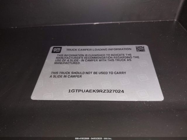 1GTPUAEK9RZ327024 GMC Sierra 1500 4wd  Short Box Pro