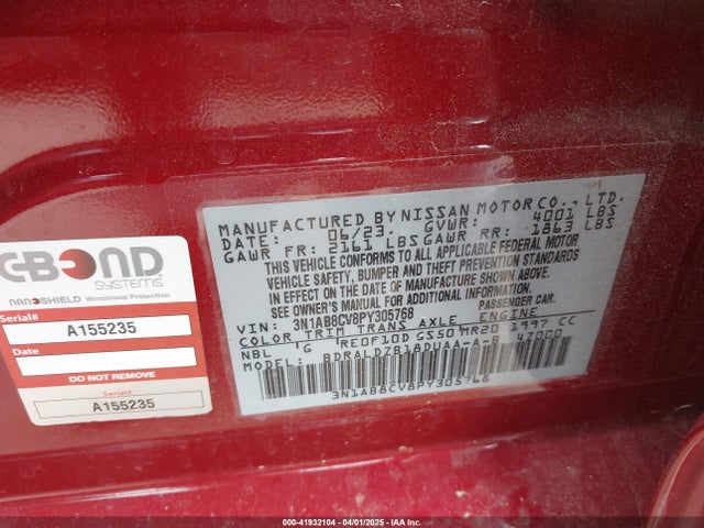 Nissan Sentra Sv Xtronic Cvt 2023 3N1AB8CV8PY305768 Image 9