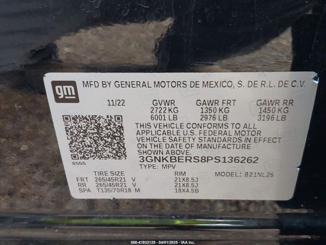3GNKBERS8PS136262 Chevrolet Blazer Fwd Rs