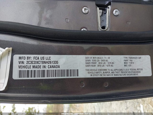 Dodge Charger 2022 2C3CDXCT8NH261335 Image 22