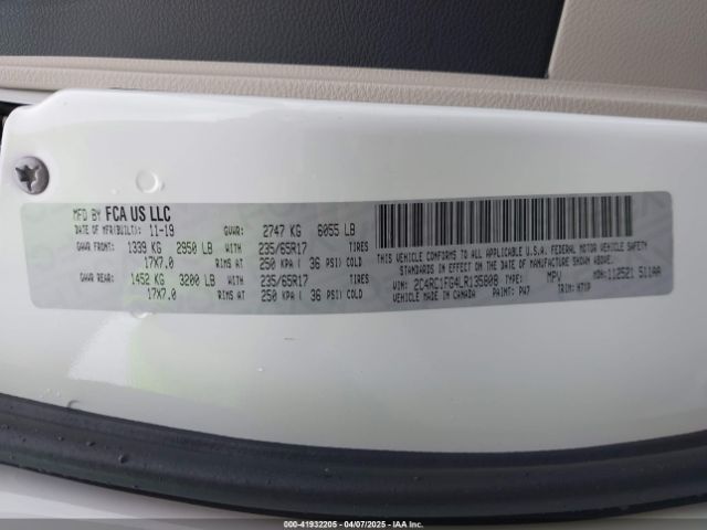 2C4RC1FG4LR135808 Chrysler Pacifica Touring