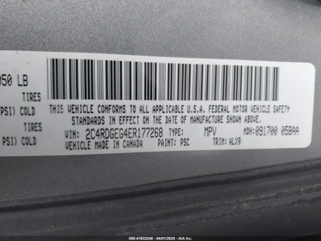 2C4RDGEG4ER177268 Dodge Grand Caravan R/t
