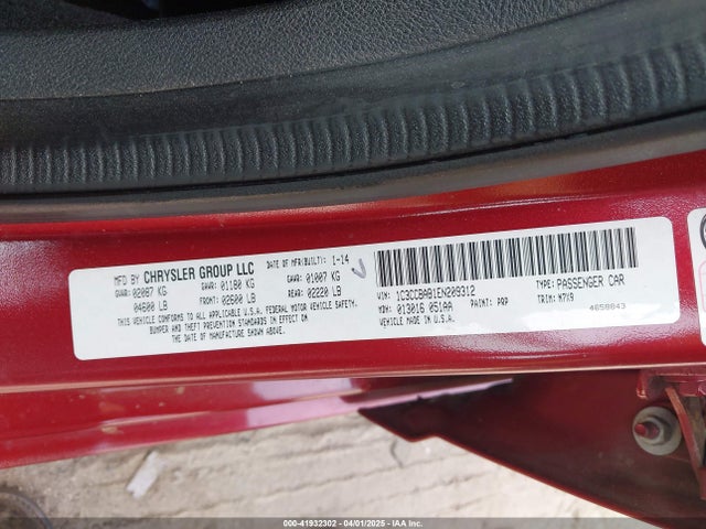Chrysler 200 LX 2014 1C3CCBAB1EN209312 Image 9