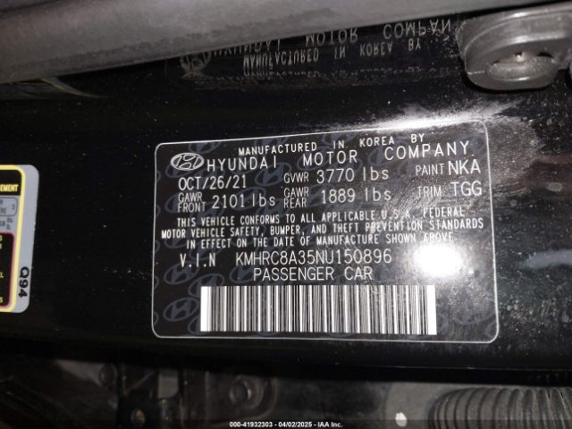 KMHRC8A35NU150896 Hyundai Venue Sel