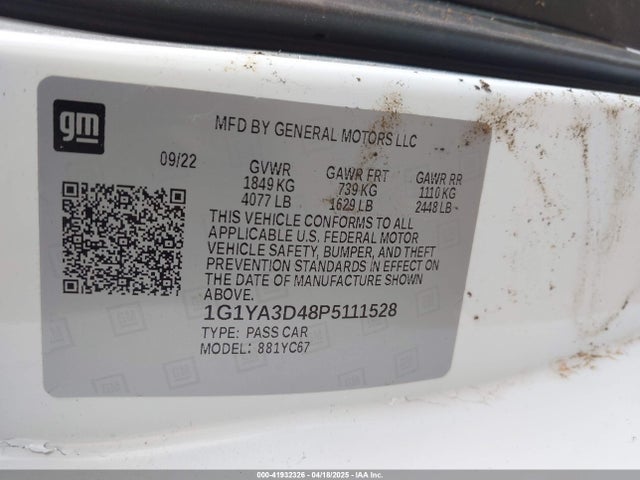 Chevrolet Corvette Stingray Rwd  1lt 2023 1G1YA3D48P5111528 Image 9