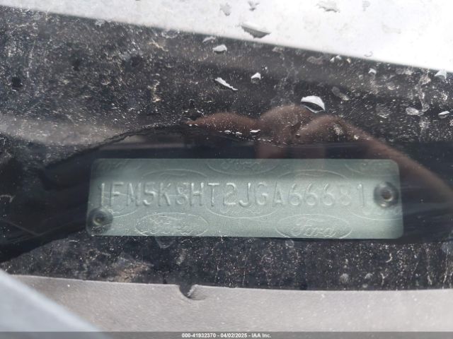 1FM5K8HT2JGA66681 Ford Explorer Platinum