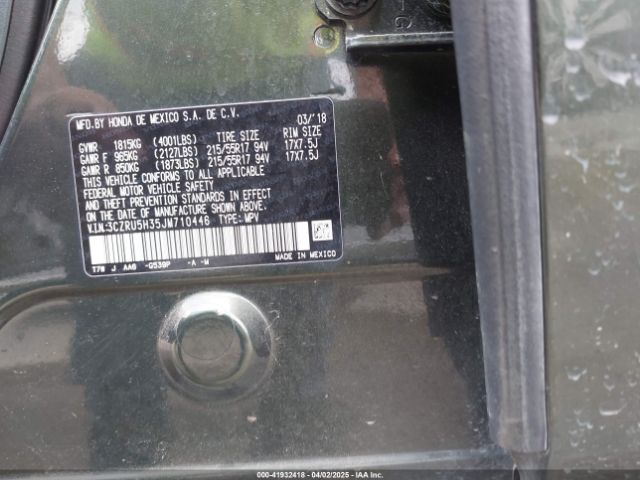 3CZRU5H35JM710446 Honda HR-V LX