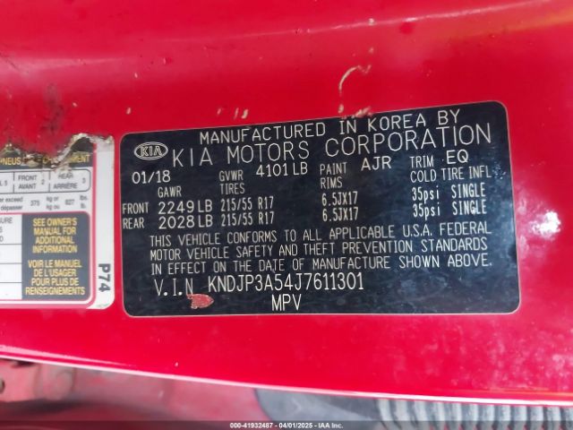 KNDJP3A54J7611301 KIA SOUL +
