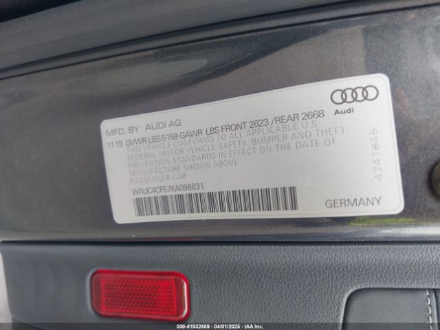 WAUC4CF57KA096631 Audi S5 3.0t Premium