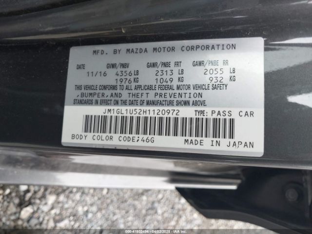 JM1GL1U52H1120972 Mazda Mazda6 Sport