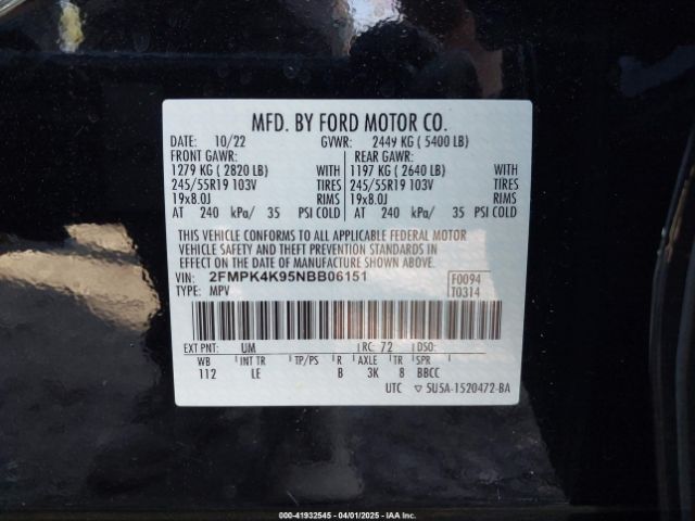 2022 FORD EDGE 2FMPK4K95NBB06151 Photo 8