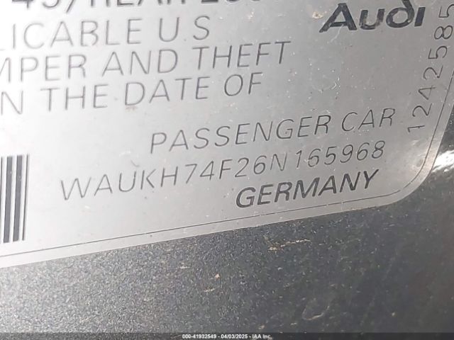 2006 AUDI A6 WAUKH74F26N165968 Photo 8