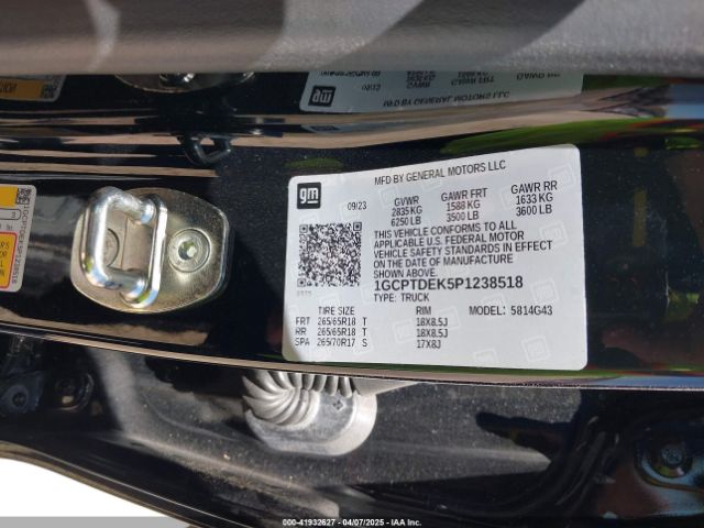 1GCPTDEK5P1238518 Chevrolet Colorado 4wd  Short Box Z71