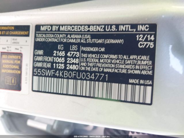 55SWF4KB0FU034771 Mercedes-Benz C 300 4matic/luxury 4matic/sport 4matic