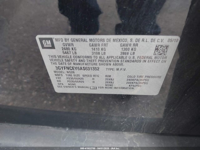 2010 CADILLAC SRX 3GYFNCEY6AS631352 Photo 8