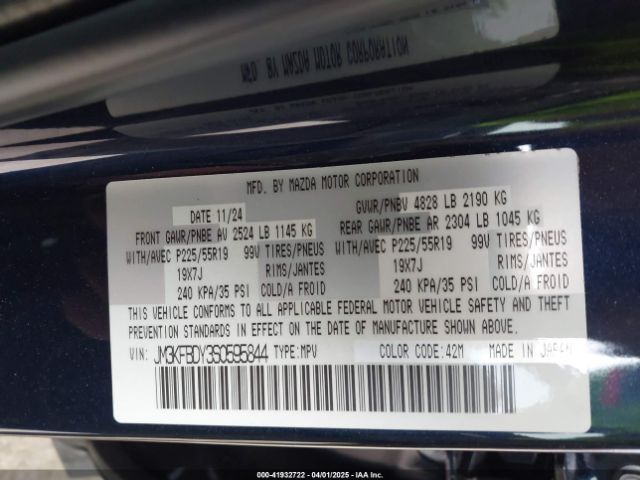 JM3KFBDY3S0595844 Mazda Cx-5 2.5 Turbo Premium