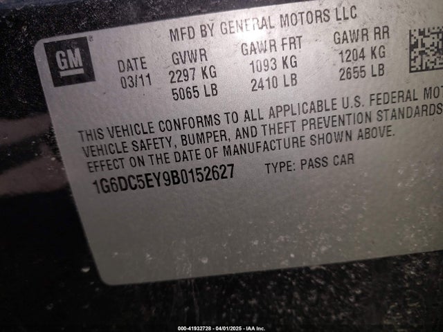 2011 CADILLAC CTS 1G6DC5EY9B0152627 Photo 8