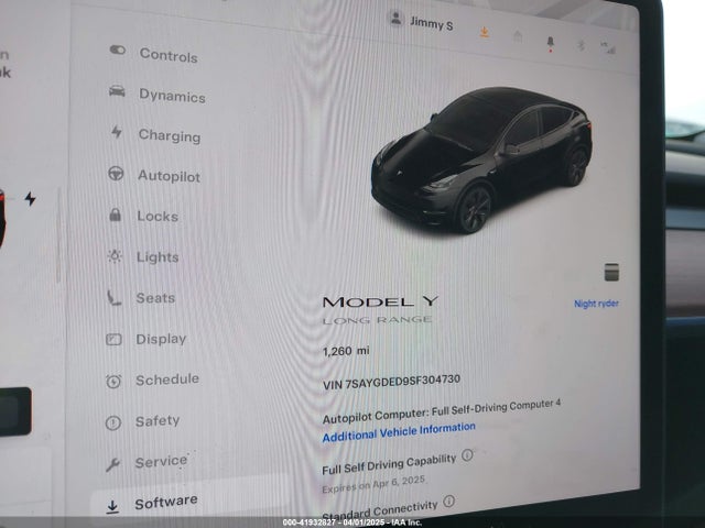 2025 TESLA MODEL Y 7SAYGDED9SF304730 Photo 6