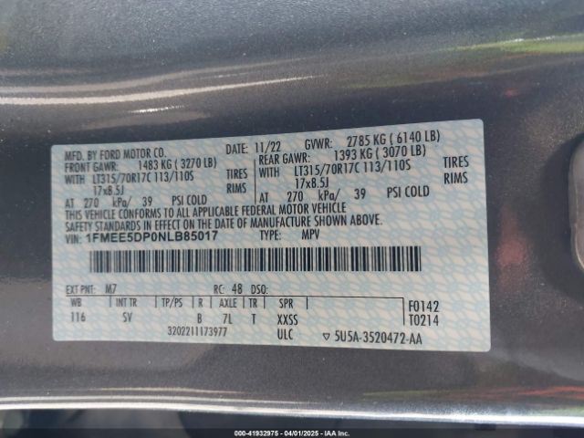 1FMEE5DP0NLB85017 Ford Bronco Black Diamond