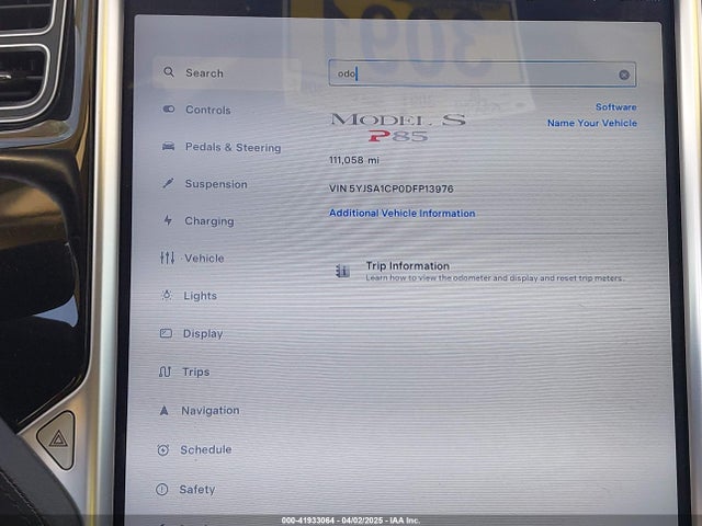 2013 TESLA MODEL S 5YJSA1CP0DFP13976 Photo 6