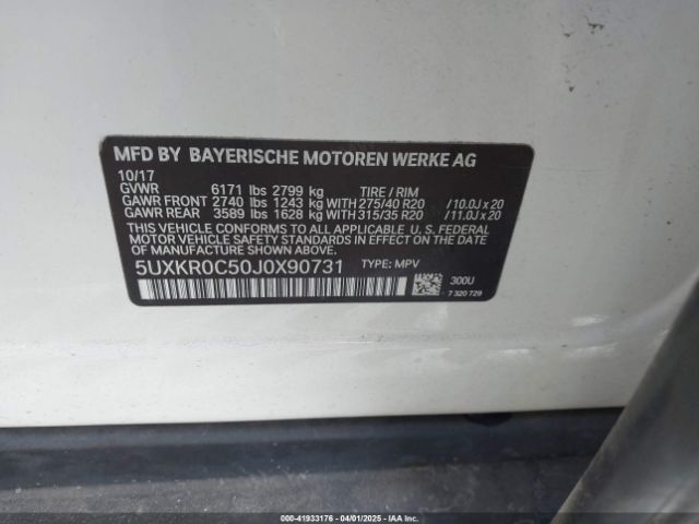 5UXKR0C50J0X90731 BMW X5 Xdrive35i