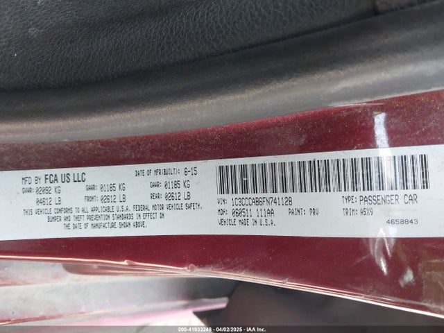 Chrysler 200 Limited 2015 1C3CCCAB6FN741128 Image 9