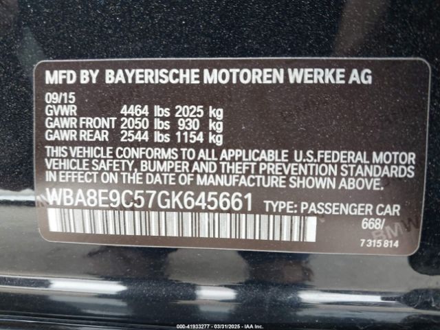 2016 BMW 328I WBA8E9C57GK645661 Photo 8