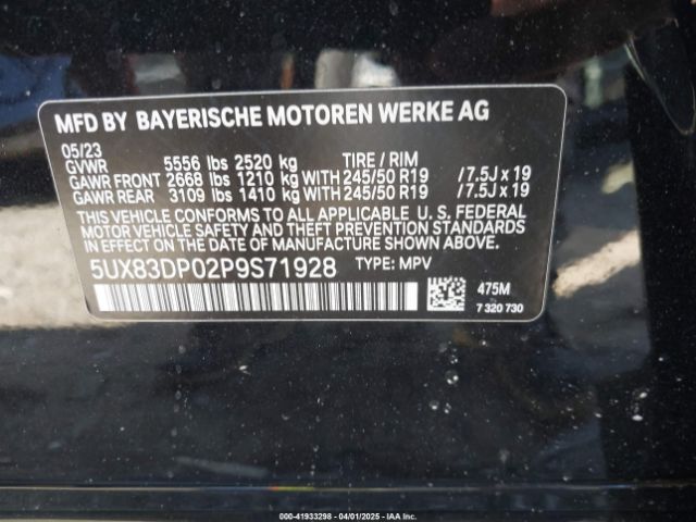 5UX83DP02P9S71928 BMW X3 M40i