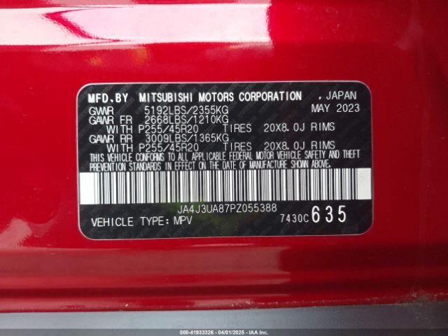 JA4J3UA87PZ055388 Mitsubishi Outlander Se 2.5 2wd