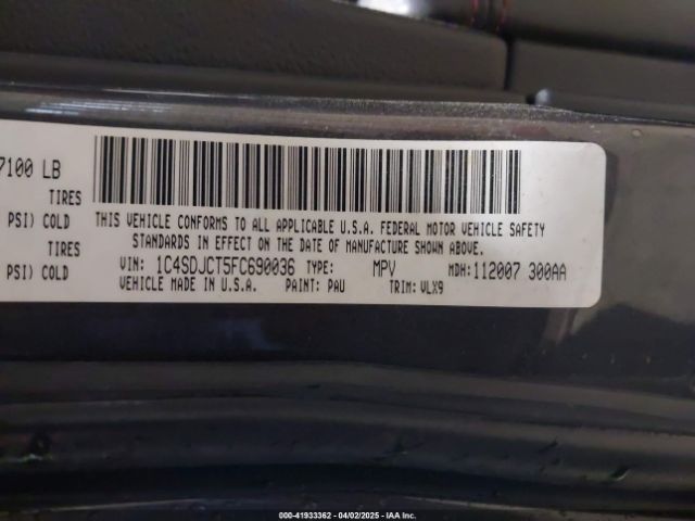 1C4SDJCT5FC690036 Dodge Durango R/t