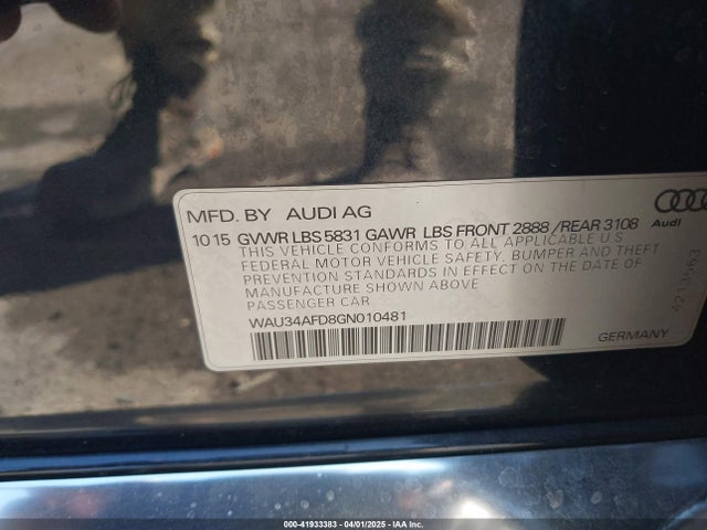 Audi A8 L 3.0t 2016 WAU34AFD8GN010481 Image 9