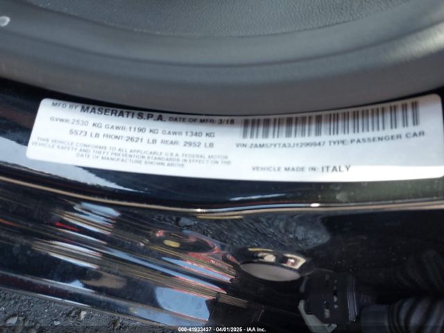 2018 MASERATI GHIBLI ZAM57YTA3J1299947 Photo 8