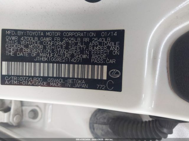 JTHBK1GGXE2114271 Lexus ES 350