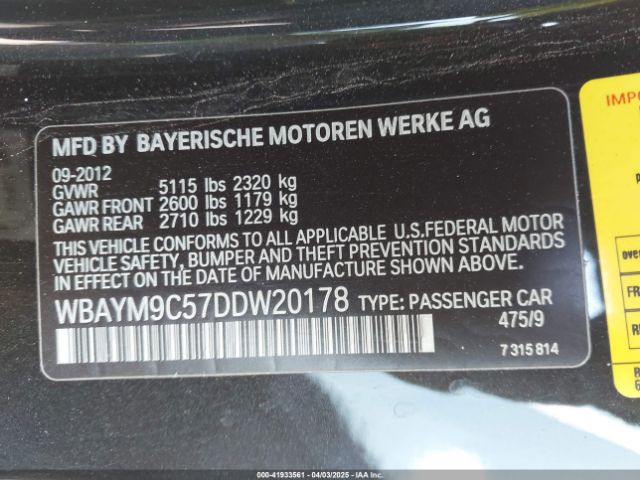 2013 BMW 650I WBAYM9C57DDW20178 Photo 8