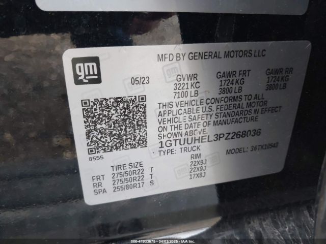 2023 GMC SIERRA 1500 1GTUUHEL3PZ268036 Photo 8