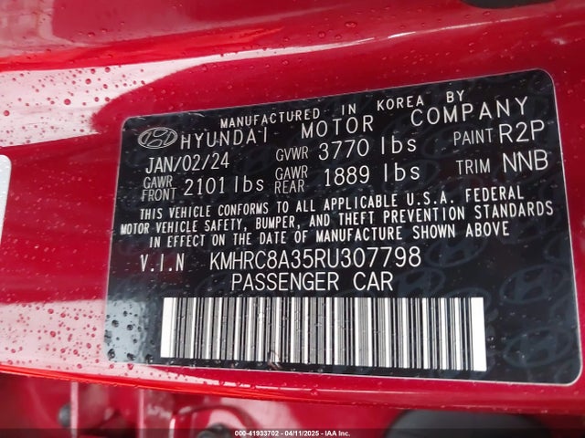 KMHRC8A35RU307798 Hyundai Venue Sel